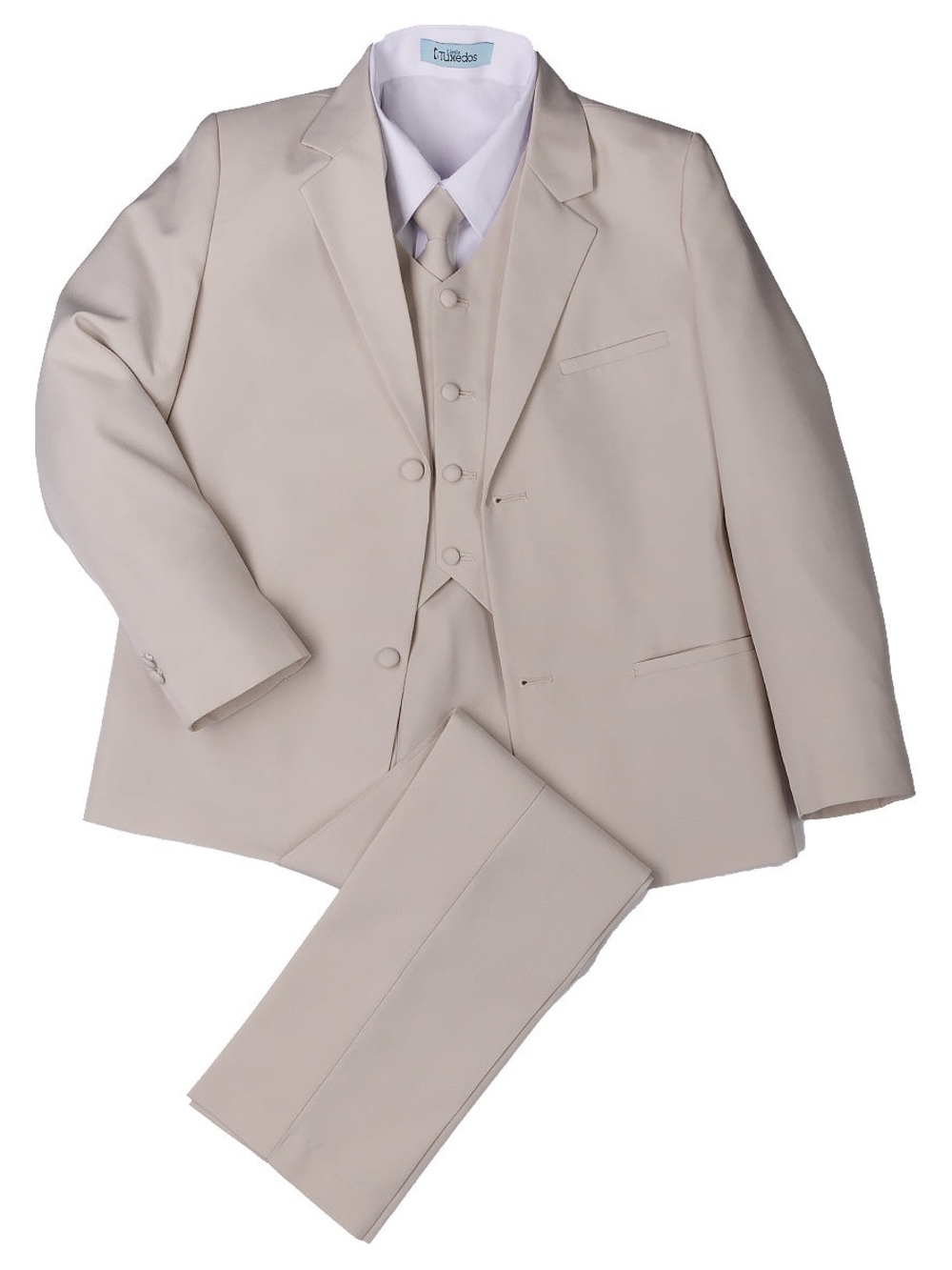 Classic Boys Khaki 5-Piece Suit